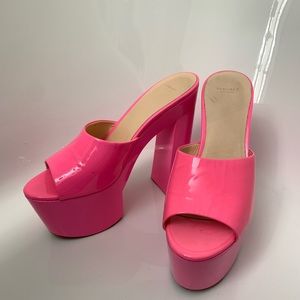 VERSACE PINK CHUNKY HEELS